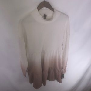 Wild fable brown L cotton dress two tone side pockets